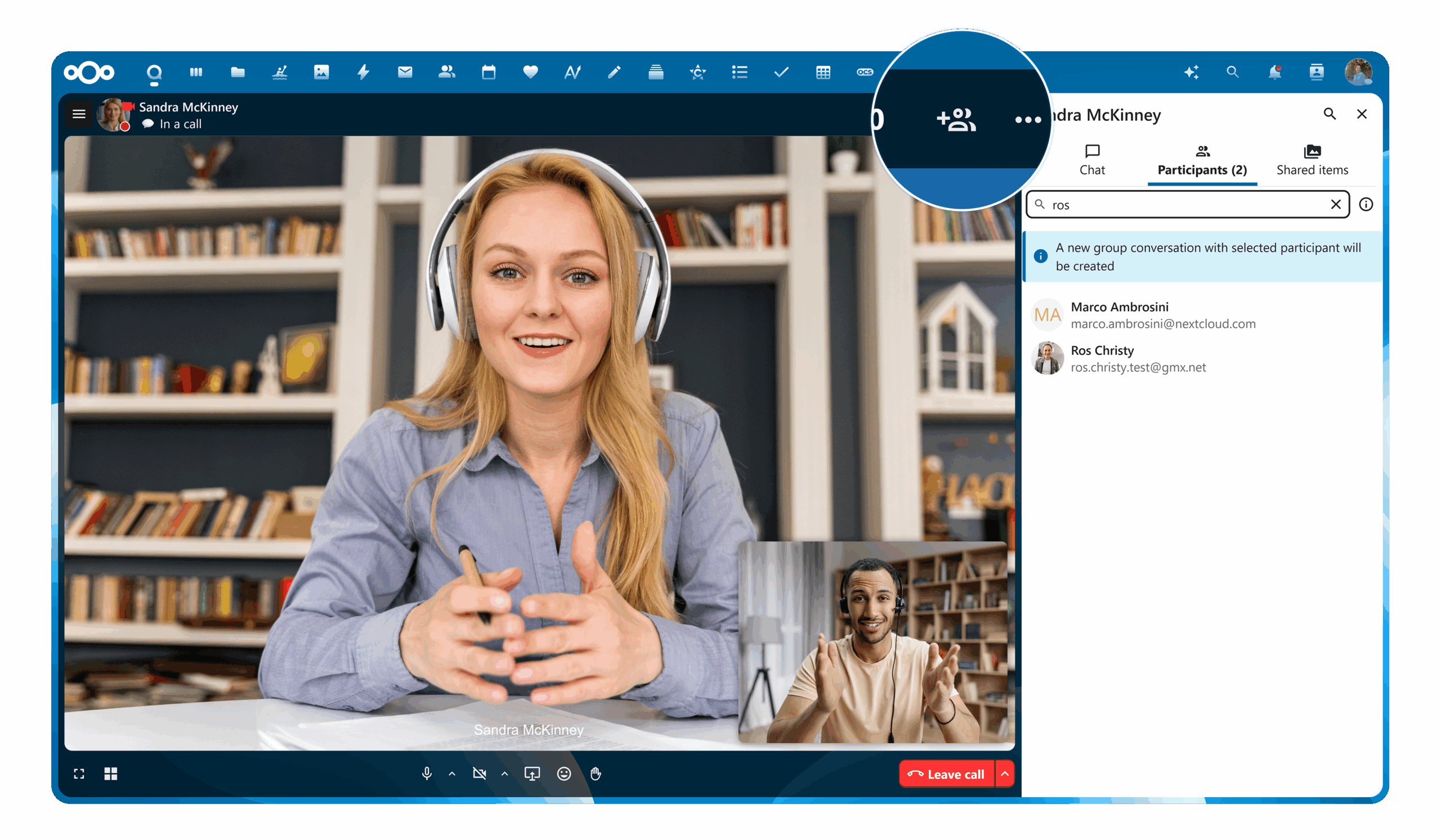 Adding participants to one-to-one calls